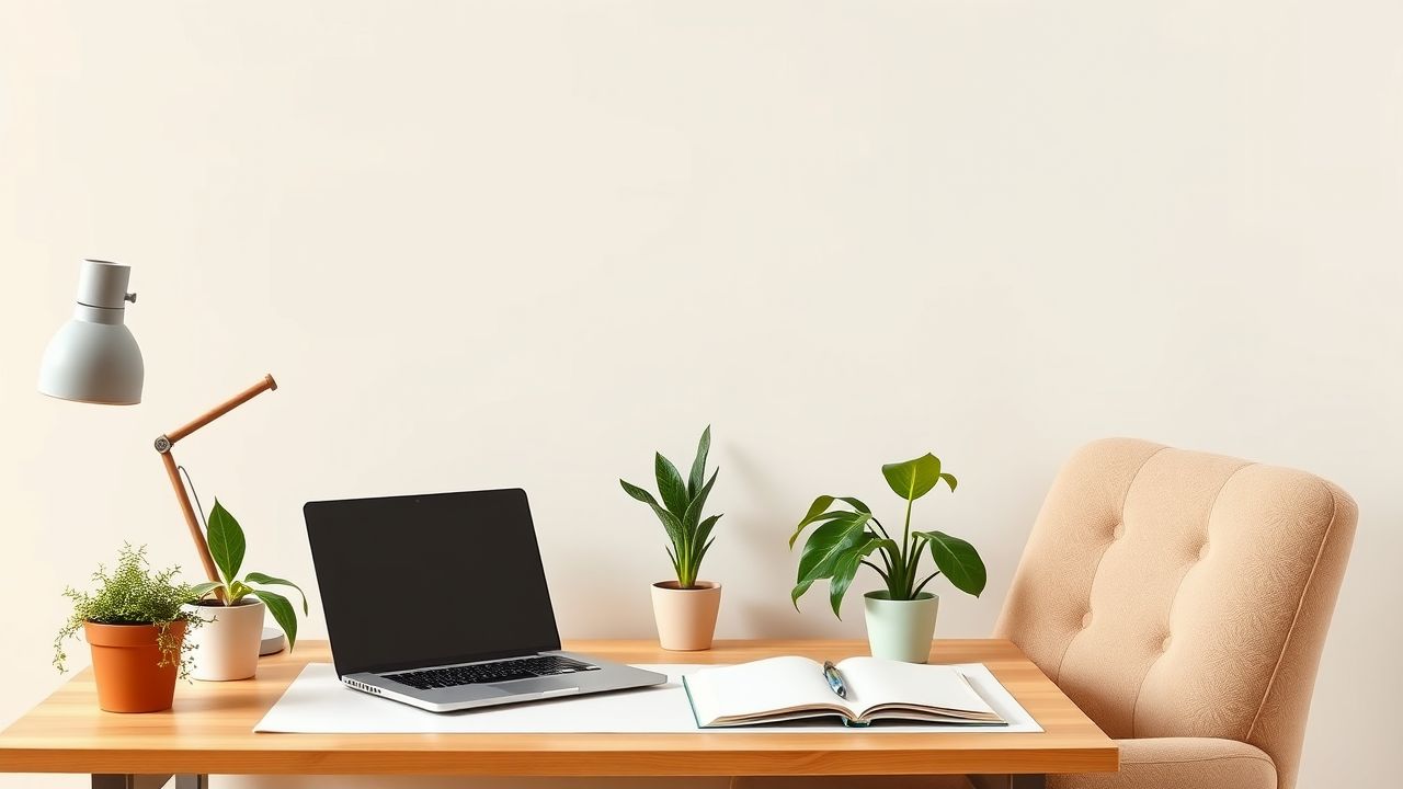 Een comfortabele thuiskantooropstelling voor een 16-jarige om extra geld te verdienen.